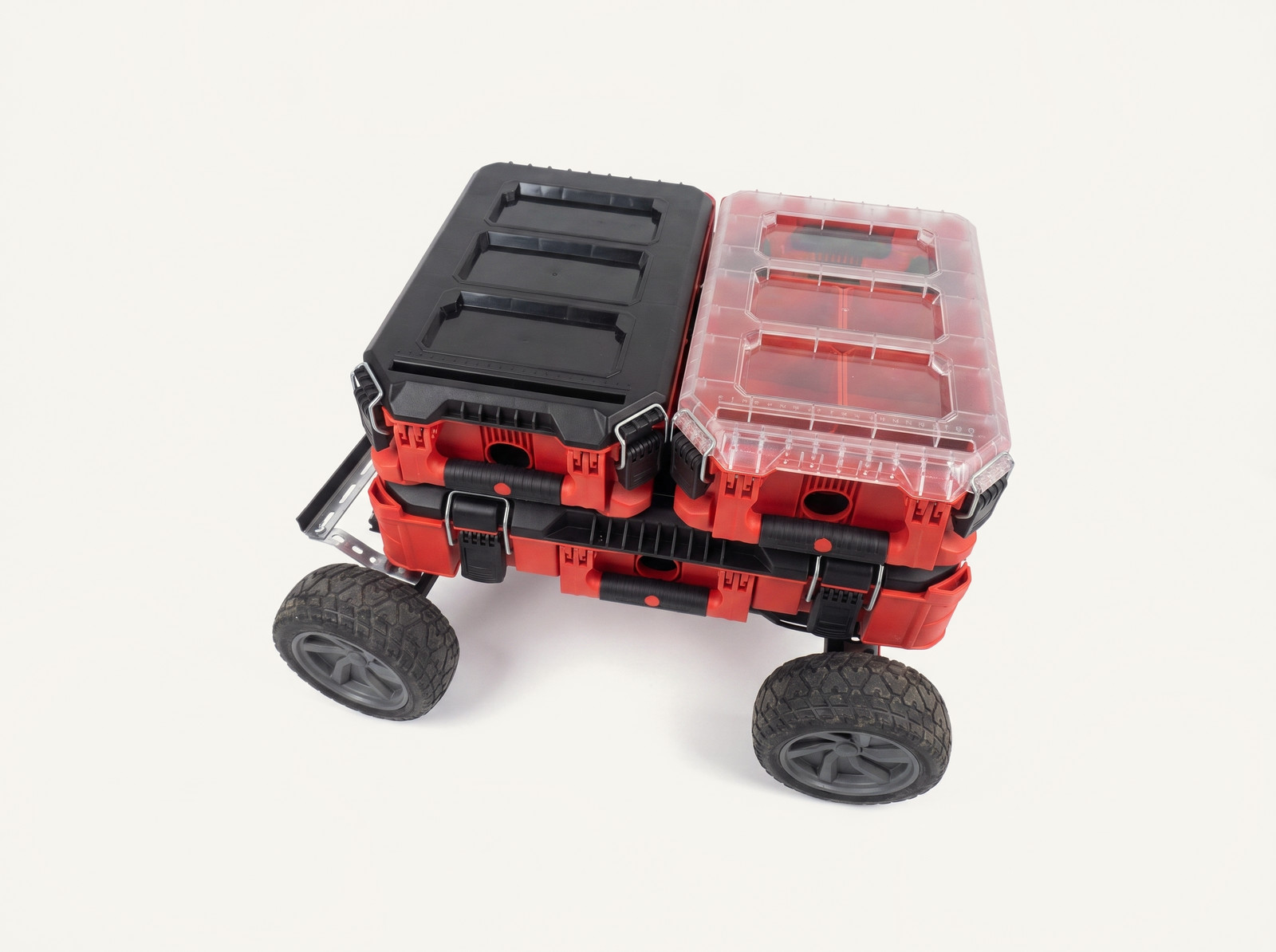 Mini Franky from a high angle — the payload deck between the four wheels.